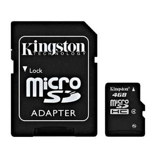 Cartao de Memoria Kingston Micro Sd 4gb Classe 4 Adaptador Sd