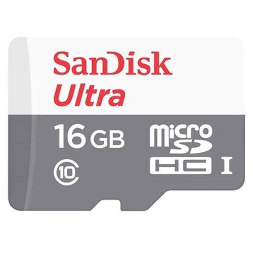 Cartão de Memória Micro SD 16GB C/ Adapt. Classe 10 Sandisk.