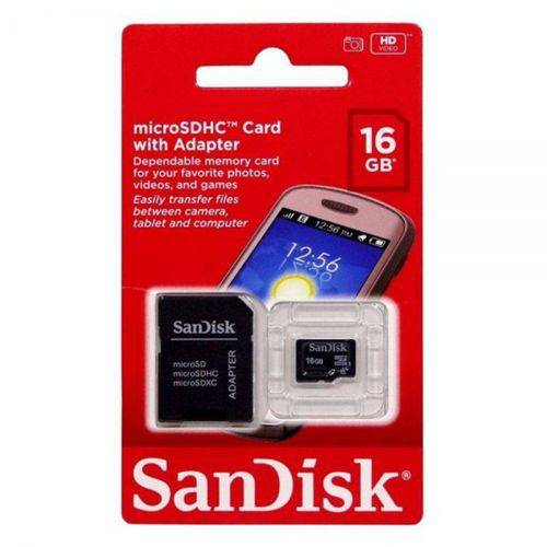 Cartão de Memoria Micro Sd 16gb Sandisk