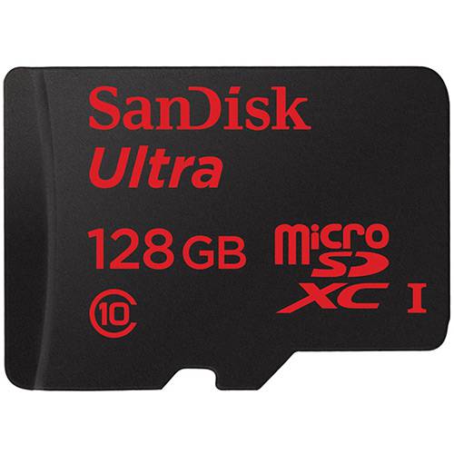 Cartão de Memória Micro SD 128GB 80mb/s Ultra com Adaptador SD - Sandisk