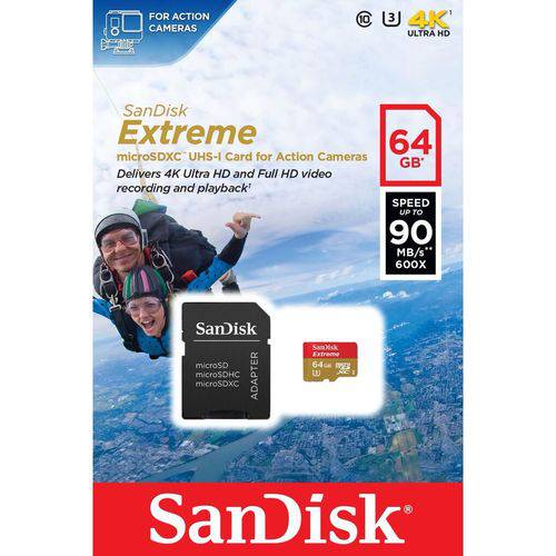 Cartão de Memoria Micro Sd 64gb com Adaptador Sandisk Class 10