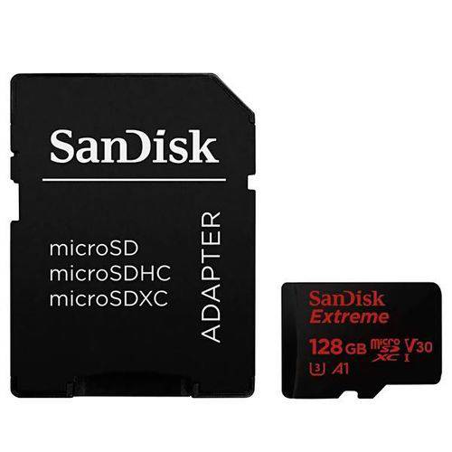 Cartão de Memória Micro Sd de 128gb Sandisk Extreme Sdsqxaf-128g-gn6ma Sdxc - Pr
