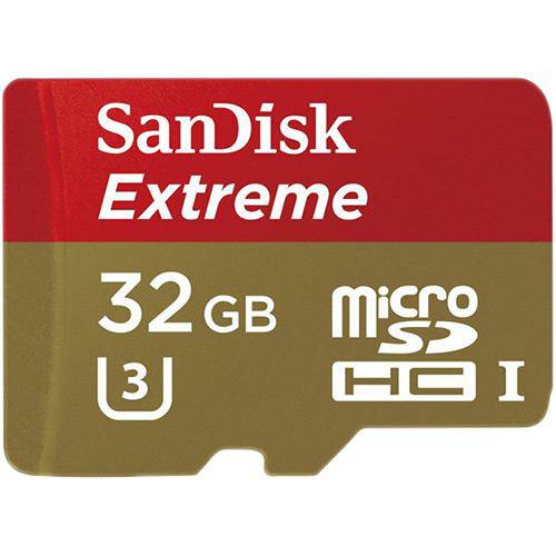 Cartão de Memória Micro Sd 32gb Sandisk Extreme 45/Mb/S + Adaptador