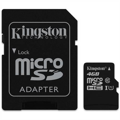 Cartão de Memória Micro Sdhc 4gb Classe 10 Adaptador Kingston