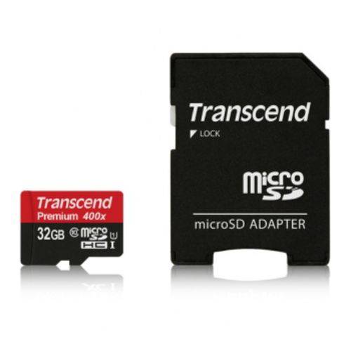 Cartão de Memória Micro SDHC Classe 10 60Mb/s TRANSCEND MSDHC 60M 32G