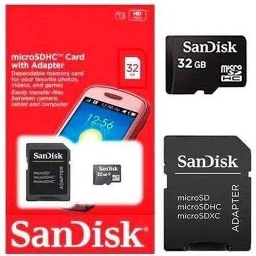 Cartão de Memória MicroSD Card 32GB Sandisk SDHC Classe 4