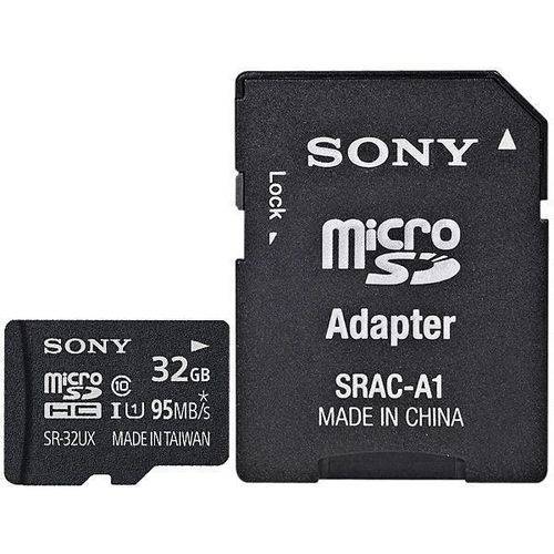 Cartão de Memória MicroSDXC Sony Classe 10 95MB/s 32GB + Adaptador Memoria Sd