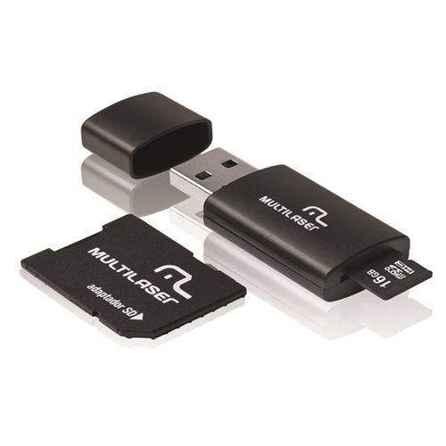 Cartão de Memória Multilaser 16GB Classe 10 com Kit Adaptador MC112