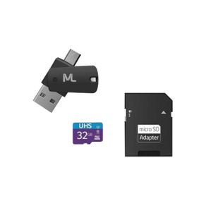 Cartão de Memória Multilaser MC151 4x1 Ultra High Speed Até 80 Mb/s UHS1 32GB