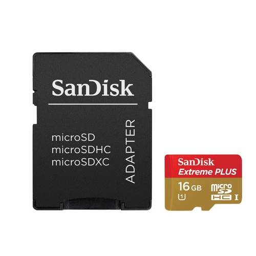 Cartão de Memória Sandisk 16gb Extreme Plus Microsdhc Uhs-I Full Hd 80mb/S - Sdsdqx-016g-U46a