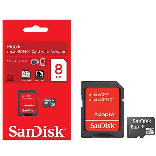 Cartão de Memória Sandisk 8Gb Micro Sdhc Card Original !!!