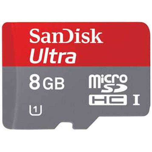 Cartao de Memoria Sandisk 8gb Ultra Microsdhc (classe10) Card + Adapter For Android Sdsdquan-008g-g4