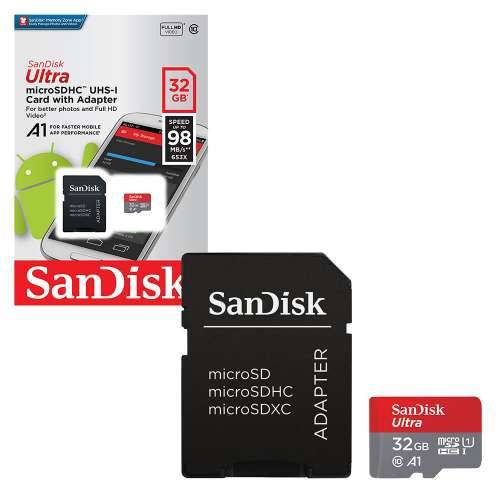 Cartão de Memória Sandisk 32gb Ultra Armazenamento de Vídeos Fotos Músicas e Documentos