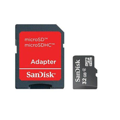 Cartão de Memória Sandisk Micro Sd Classe 4 + Adaptador - 32gb