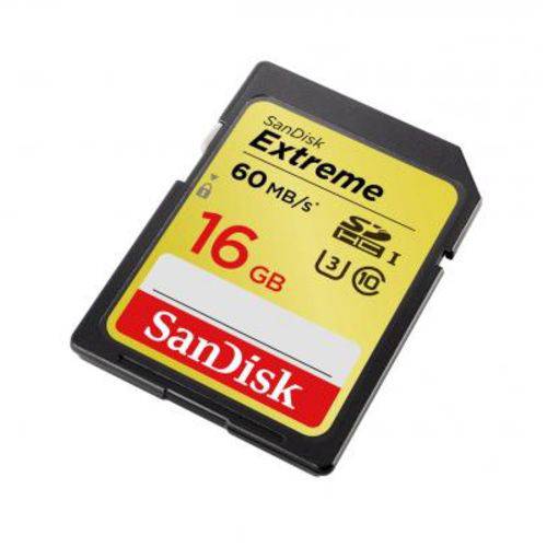Cartão de Memória Sd Card SanDisk 16GB Extreme - Class 10