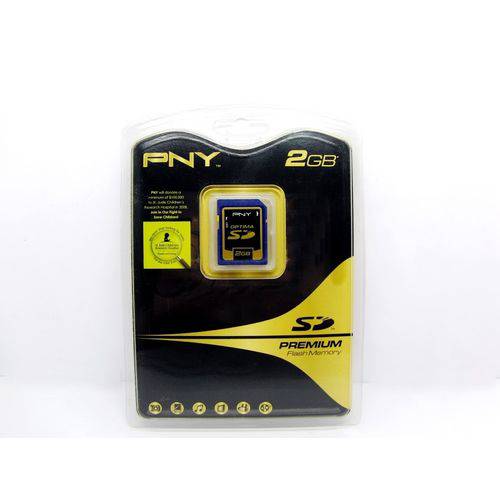 Cartão de Memória SD 2GB PNY P-SDU2GB-FS
