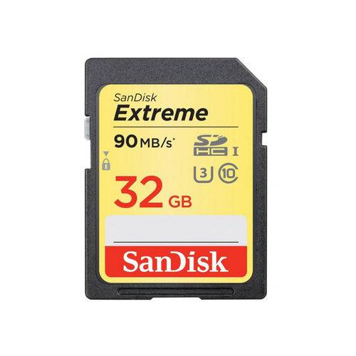 Cartão de Memória Sdhc Sandisk 32gb Extreme 90mb Classe 10