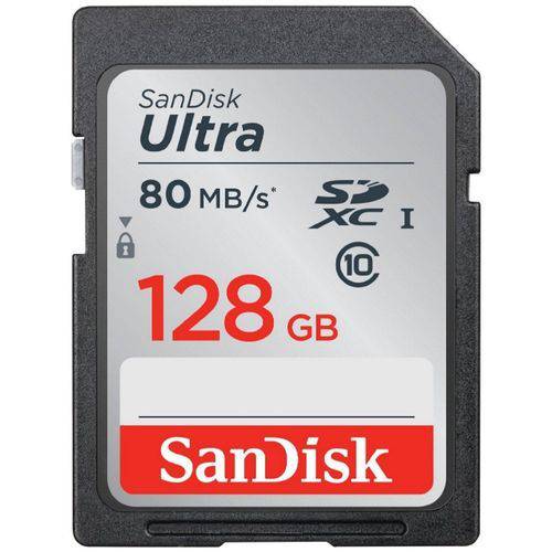 Cartão de Memória - SDXC - 128GB - Sandisk Ultra - SDSDUNC-128G-GN6IN