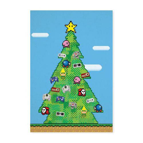 Cartão de Natal Árvore Geek