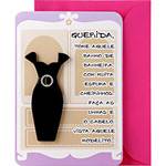 Cartão Mães C/ Aplique de Vestido Preto em Tecido - Fina Idéia