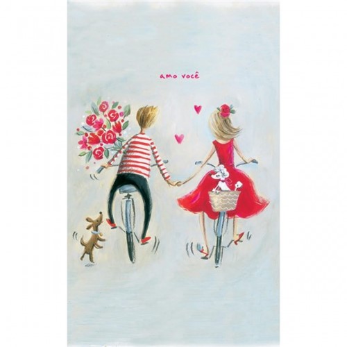 Cartão Magic Moments Amor Estampa Casal Bicicleta -Grafon's
