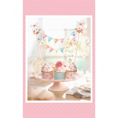 Cartão Magic Moments Aniversário Estampa Cupcakes - Grafon's