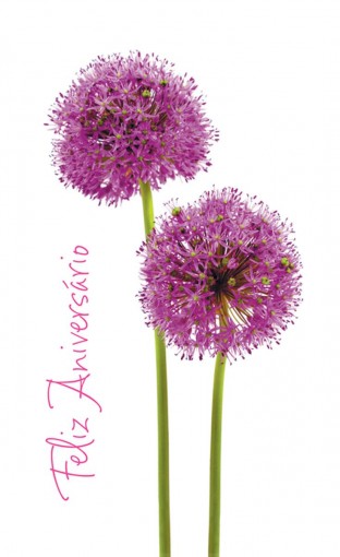 Cartão Magic Moments Aniversário Estampa Flor Violeta - Grafon's
