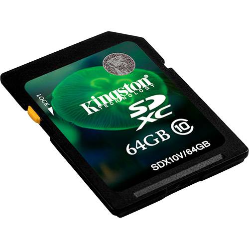 Cartão Memória Kingston 64GB SDXC Alta Capacidade (Classe10)