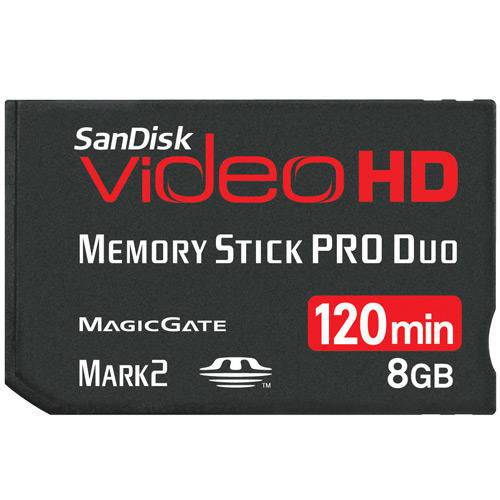 Cartão Memory Stick Pro Duo 8Gb Sandisk