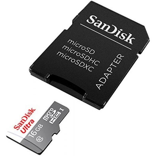 Cartão Micro Sd 16gb Ultra Classe 10 48mb/S + Adaptador Sdsqunb-016g-Gn3ma - Sandisk