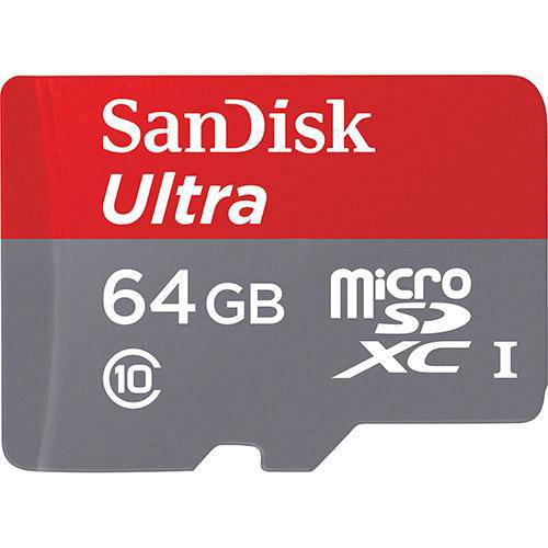 Cartão Micro Sd Sandisk Ultra 64gb 80mb/S 533x