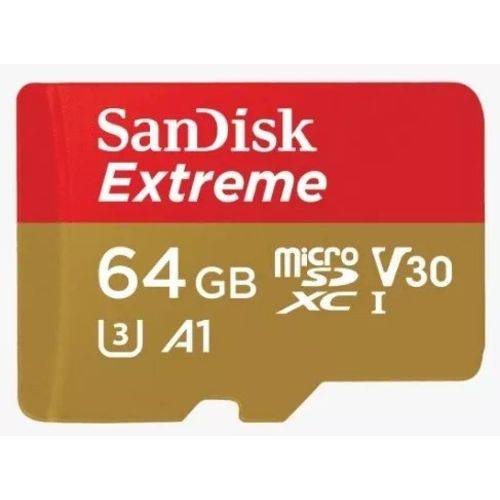 Cartão Micro Sd Sdxc Sandisk Extreme 64gb Cl10 100mb/s Uhs-3