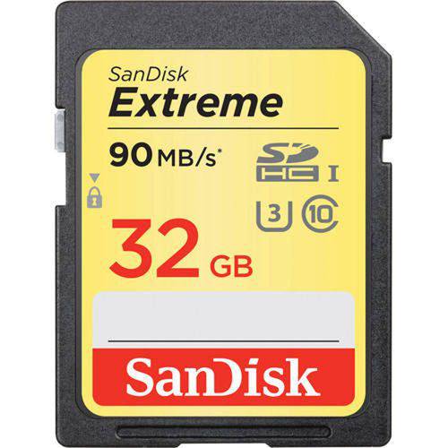 Cartão Sandisk Extreme Sdhc 32gb de 90mb/S Uhs-I U3 Classe 10 para 4k