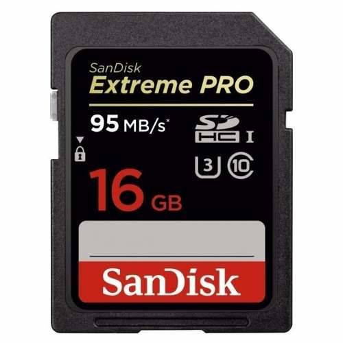 Cartao Sd Extreme Pro 16gb 95mbs U3 C10 Cartão de Memória Sandisk