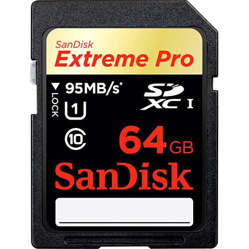Cartão SD Extreme Pro UHS-I Classe 10 64GB - Sandisk