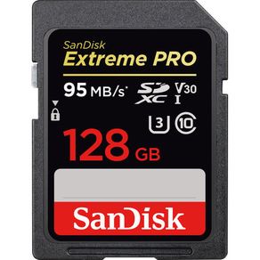 Cartão SDXC 128Gb SanDisk Extreme Pro 4K Classe 10 de 95Mb/s
