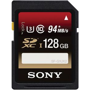 Cartão SDXC 128Gb Sony UHS-I U3 V30 de 94 Mb/s para 4K (Classe 10)