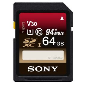 Cartão SDXC 64Gb Sony UHS-I U3 V30 de 94 Mb/s para 4K (Classe 10)
