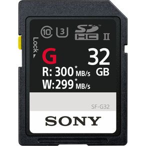 Cartão SDXC 32GB Sony UHS-II U3 Série G de 300Mb/s (Classe10)
