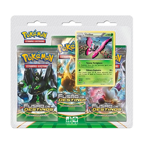 Cartas Pokémon XY10 Fusão de Destinos Embalagens Sortidas com 16 Cartas