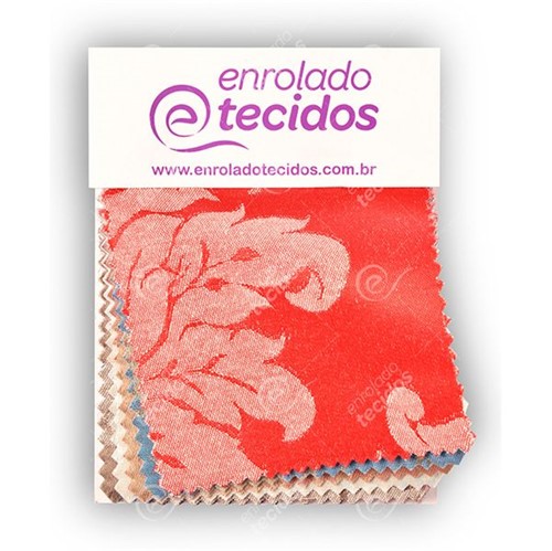 Cartela de Amostras Jacquard Tradicional Enrolado Tecidos - Frete Grátis!