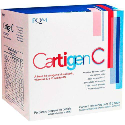 Cartigen C Colágeno+vitamina C com 30 Saches
