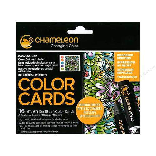 Cartões de Colorir Chameleon Imagens Espelhadas 016 Fls CC0106
