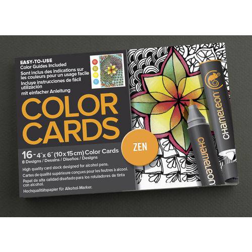 Cartões de Colorir Chameleon Zen 010 X 015 Cm 016 Fls CC0103