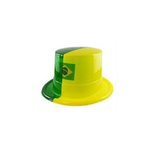 Cartola Plástica Verde e Amarela Brasil