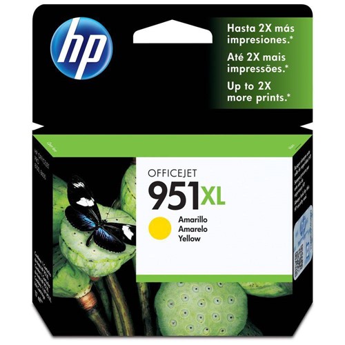 Cartucho de Tinta HP OfficeJet 951XL Amarelo - CN0