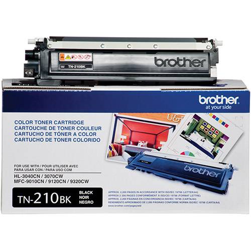 Cartucho de Toner Mono para Impressão a Laser TN210BK - Brother