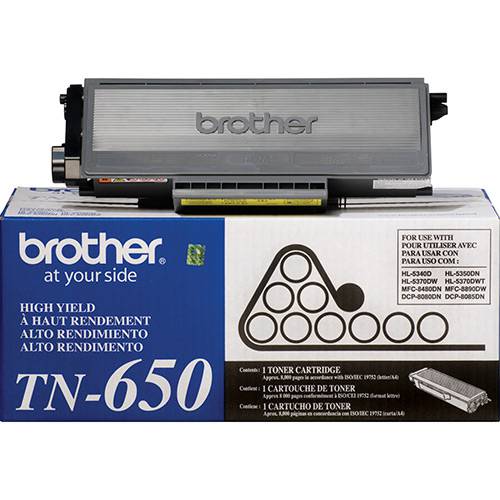 Cartucho de Toner Mono para Impressão a Laser TN650 - Brother