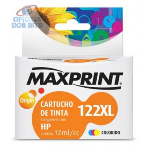 Cartucho Maxprint Ch564h Tricolor - Compatível com Hp Deskjet 1000 - 6111607