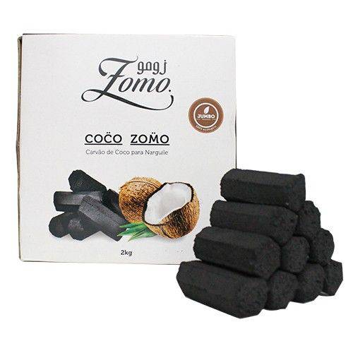 Carvão para Narguile Coco Zomo Jumbo 2KG